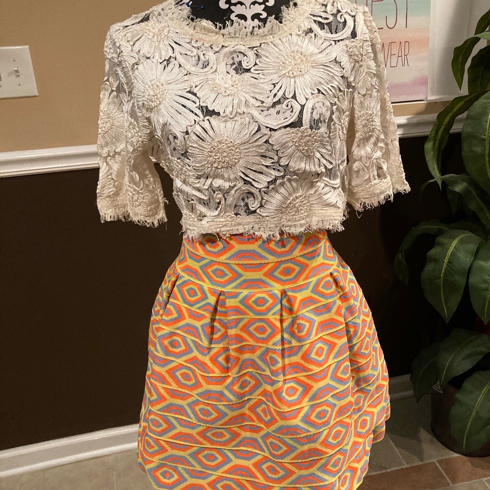 AKIRA BLACK LABEL neon skirt